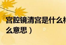 宮腔鏡清宮是什么樣的癥狀（宮腔鏡清宮是什么意思）