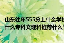 山東往年555分上什么學(xué)校（2022山東高考200-210分能報(bào)什么專(zhuān)科文理科推薦什么學(xué)校）