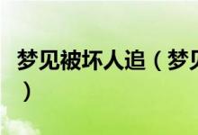 夢(mèng)見(jiàn)被壞人追（夢(mèng)見(jiàn)被壞人追具體是什么意思）