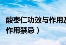 酸棗仁功效與作用及禁忌癥（酸棗仁的功效與作用禁忌）