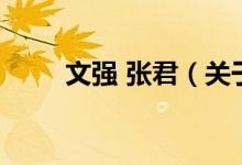 文強(qiáng) 張君（關(guān)于文強(qiáng) 張君的介紹）