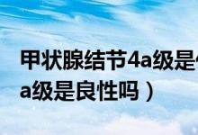 甲狀腺結(jié)節(jié)4a級(jí)是代表大小嗎（甲狀腺結(jié)節(jié)4a級(jí)是良性嗎）
