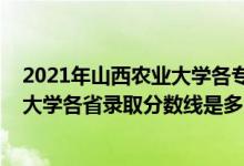 2021年山西農(nóng)業(yè)大學各專業(yè)錄取分數(shù)線（2021年山西農(nóng)業(yè)大學各省錄取分數(shù)線是多少）
