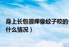 身上長(zhǎng)包很癢像蚊子咬的一樣（身上長(zhǎng)像蚊子咬的包很癢是什么情況）