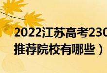 2022江蘇高考230-240分適合上什么?？疲ㄍ扑]院校有哪些）