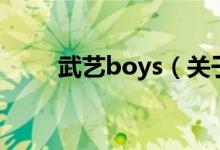武藝boys（關于武藝boys的介紹）