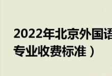 2022年北京外國語大學(xué)學(xué)費多少錢（一年各專業(yè)收費標(biāo)準(zhǔn)）