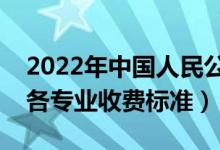 2022年中國人民公安大學學費多少錢（一年各專業(yè)收費標準）