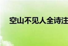 空山不見(jiàn)人全詩(shī)注釋（空山不見(jiàn)人全詩(shī)）