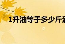 1升油等于多少斤酒(1升油等于多少斤)