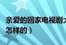 親愛的回家電視劇大結(jié)局（親愛的回家結(jié)局是怎樣的）