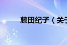 藤田紀(jì)子（關(guān)于藤田紀(jì)子的介紹）