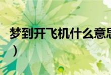 夢到開飛機(jī)什么意思（夢到開飛機(jī)有這些意思）