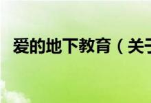 愛的地下教育（關于愛的地下教育的介紹）