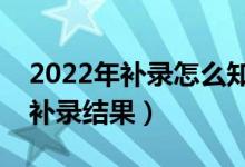2022年補錄怎么知道自己被錄?。ㄈ绾尾樵冄a錄結(jié)果）