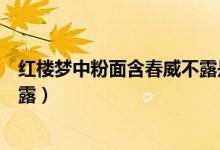 紅樓夢(mèng)中粉面含春威不露是描寫誰(shuí)（紅樓夢(mèng)中粉面含春威不露）