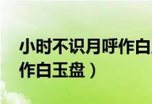 小時(shí)不識(shí)月呼作白玉盤古詩(shī)（小時(shí)不識(shí)月 呼作白玉盤）