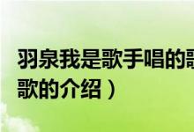 羽泉我是歌手唱的歌（關(guān)于羽泉我是歌手唱的歌的介紹）