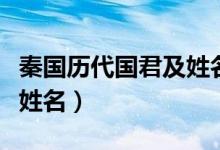 秦國(guó)歷代國(guó)君及姓名叫什么（秦國(guó)歷代國(guó)君及姓名）