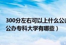 300分左右可以上什么公辦?？茖W(xué)校（2022年300分左右的公辦?？拼髮W(xué)有哪些）