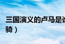 三國演義的盧馬是誰的坐騎（的盧馬是誰的坐騎）