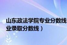 山東政法學院專業(yè)分數(shù)線2019（2019年山東政法學院各專業(yè)錄取分數(shù)線）