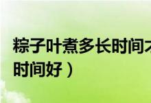 粽子葉煮多長時間才能煮好吃（粽子葉煮多長時間好）