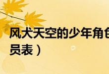 風(fēng)犬天空的少年角色簡(jiǎn)介（風(fēng)犬天空的少年演員表）