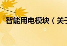 智能用電模塊（關于智能用電模塊的介紹）