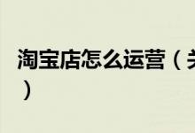 淘寶店怎么運營（關于淘寶店怎么運營的介紹）