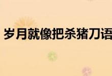 歲月就像把殺豬刀語(yǔ)錄(歲月就像把殺豬刀)