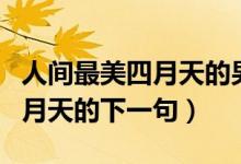 人間最美四月天的男女微信對(duì)話（人間最美四月天的下一句）
