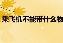 乘飛機(jī)不能帶什么物品（乘飛機(jī)不能帶什么）
