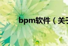 bpm軟件（關于bpm軟件的介紹）