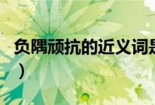 負隅頑抗的近義詞是什么（負隅頑抗的近義詞）