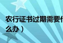 農(nóng)行證書過期需要什么資料（農(nóng)行證書過期怎么辦）