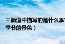 三衢道中描寫(xiě)的是什么季節(jié)的詩(shī)句（三衢道中描寫(xiě)的是什么季節(jié)的景色）