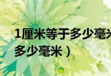 1厘米等于多少毫米用分?jǐn)?shù)表示（1厘米等于多少毫米）