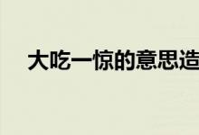 大吃一驚的意思造句（大吃一驚的意思）