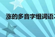 漲的多音字組詞語2個（漲的多音字組詞）