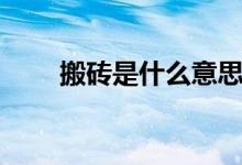 搬磚是什么意思（搬磚是什么意思）