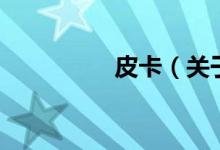 皮卡（關于皮卡的介紹）