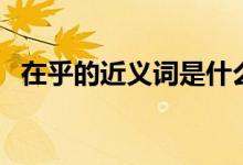 在乎的近義詞是什么大全（在乎的近義詞）