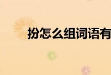 扮怎么組詞語有哪些（扮怎么組詞）