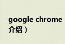 google chrome（關(guān)于google chrome的介紹）