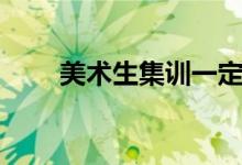 美術(shù)生集訓(xùn)一定要去嗎（花費大嗎）