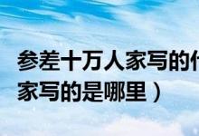 參差十萬人家寫的什么地方景觀（參差十萬人家寫的是哪里）