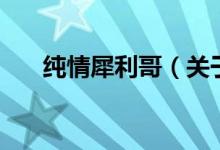 純情犀利哥(關(guān)于純情犀利哥的介紹)