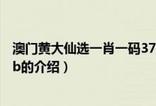 澳門黃大仙選一肖一碼37b（關(guān)于澳門黃大仙選一肖一碼37b的介紹）