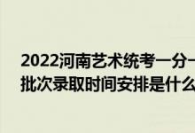 2022河南藝術(shù)統(tǒng)考一分一段表（2022河南高考藝術(shù)本B段批次錄取時(shí)間安排是什么）